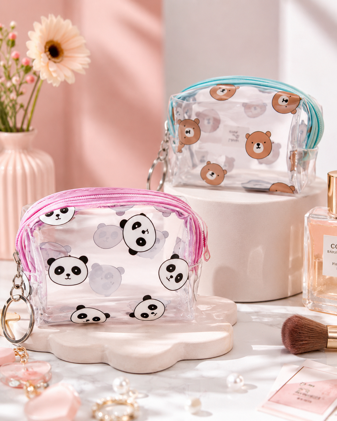 Pochette Trasparente Cute Collection – Panda & Teddy - R.a. Boutique