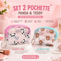 Pochette Trasparente Cute Collection – Panda & Teddy - R.a. Boutique
