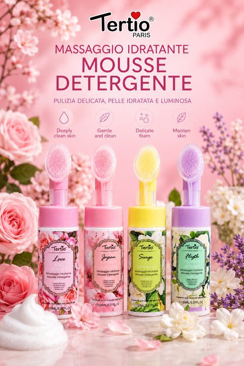 Japan Cherry Blossom – Mousse Detergente Idratante con Spazzola Soft Touch