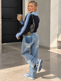 Jeans con strappi e dettaglio tasca - R.a. Boutique