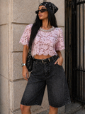 Blusa in Pizzo con Collo Gioiello - R.a. Boutique