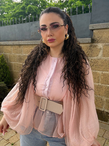 Camicia con maniche ampie e cinturone - R.a. Boutique