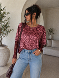 Body maculato con manica in pizzo - R.a. Boutique