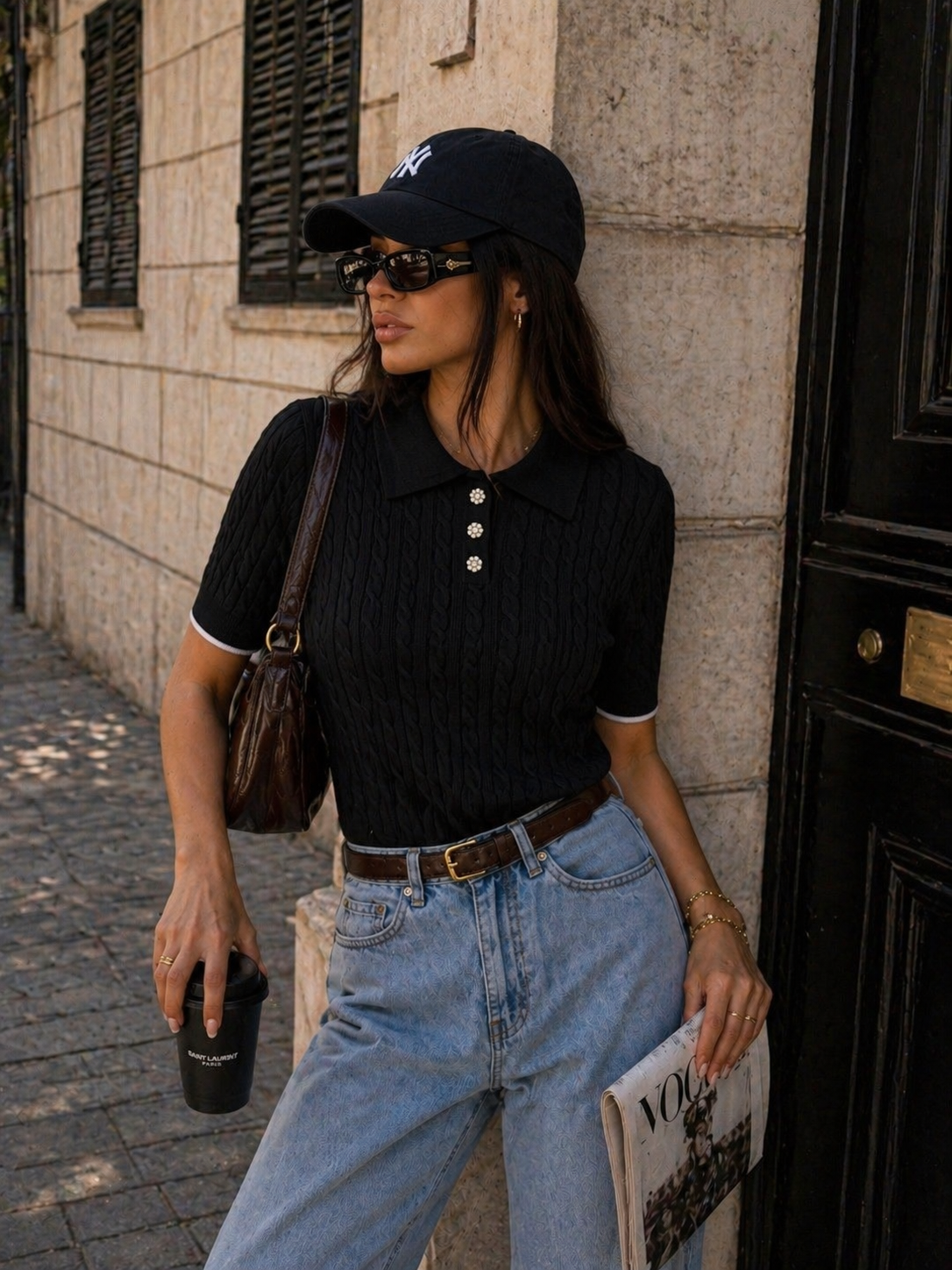 Polo a Trecce bottoni gioiello - R.a. Boutique