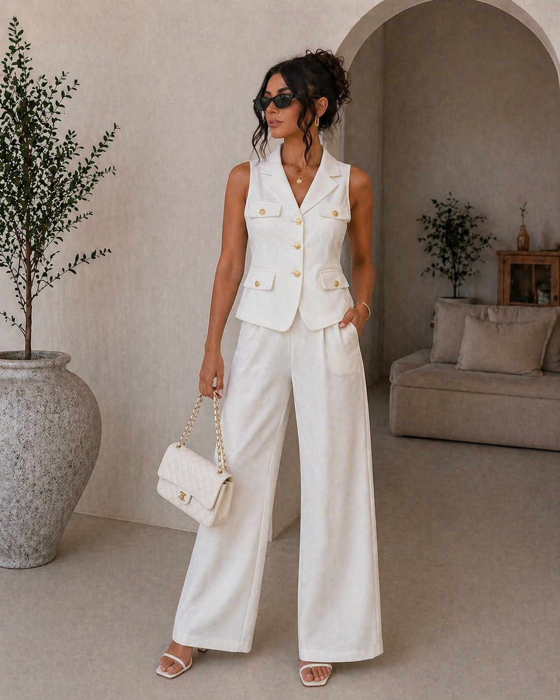Completo top gioiello e pantalone - R.a. Boutique