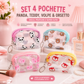 Pochette Trasparente Cute Collection – Panda & Teddy - R.a. Boutique