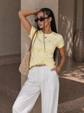 T-shirt con margherite ricamate - R.a. Boutique