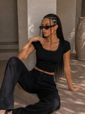 Top con bottoncini e pizzo - R.a. Boutique