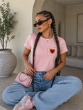 T-shirt Heart Patch - R.a. Boutique