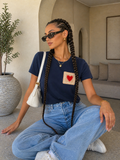 T-shirt Heart Patch - R.a. Boutique