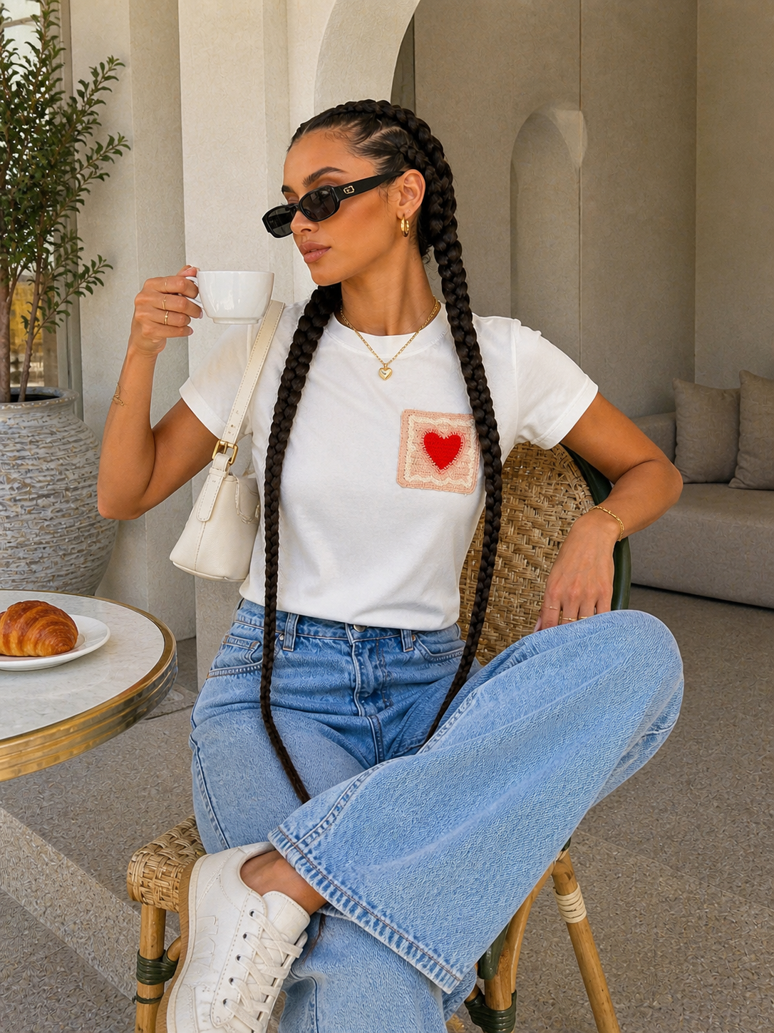 T-shirt Heart Patch - R.a. Boutique