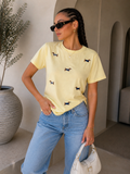 T-shirt Doggy Chic Ricamo Mini - R.a. Boutique