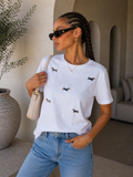 T-shirt Doggy Chic Ricamo Mini - R.a. Boutique
