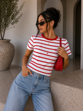 T-Shirt Cuoricini Candy Stripe - R.a. Boutique