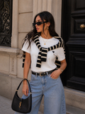 T-shirt con dettaglio cuore e coprispalle - R.a. Boutique