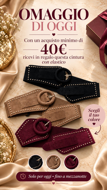 Cintura Elastica con Borchie