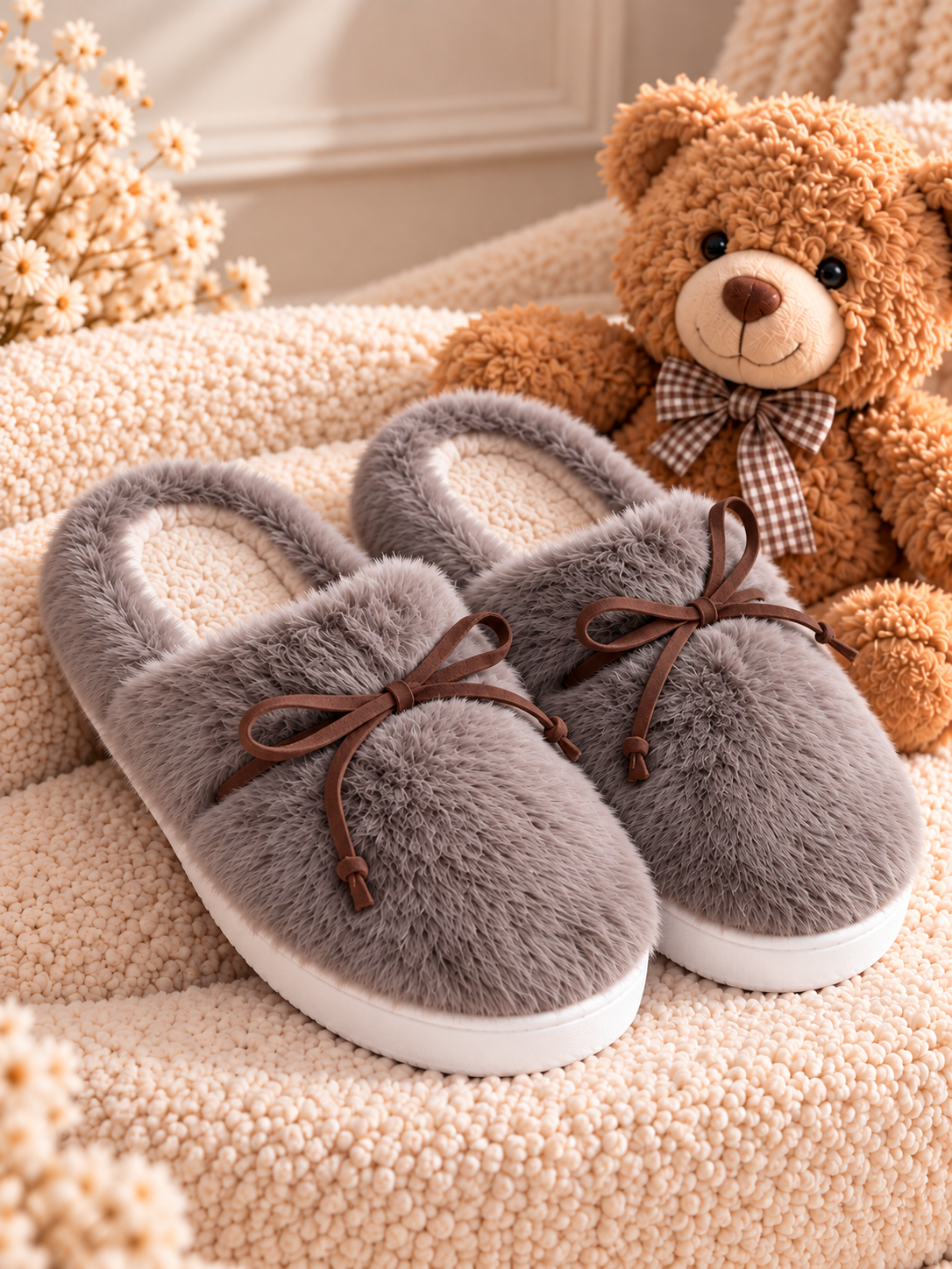 Ciabattine Fluffy Cloud Effetto Pelliccia - R.a. Boutique