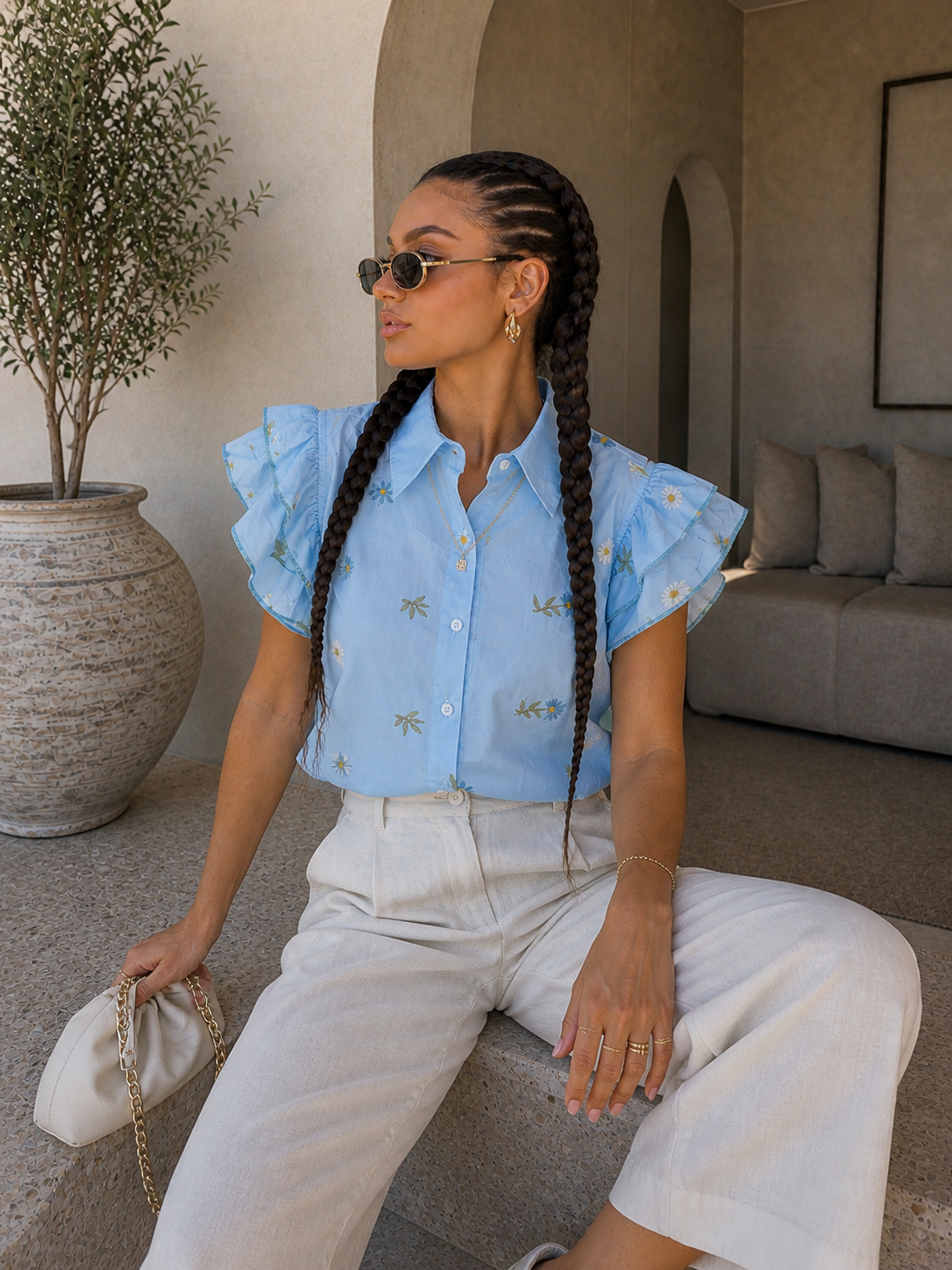 Camicia Daisy margherite - R.a. Boutique