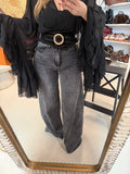 Jeans Grigio a Zampa Larghissima Effetto Vintage - R.a. Boutique