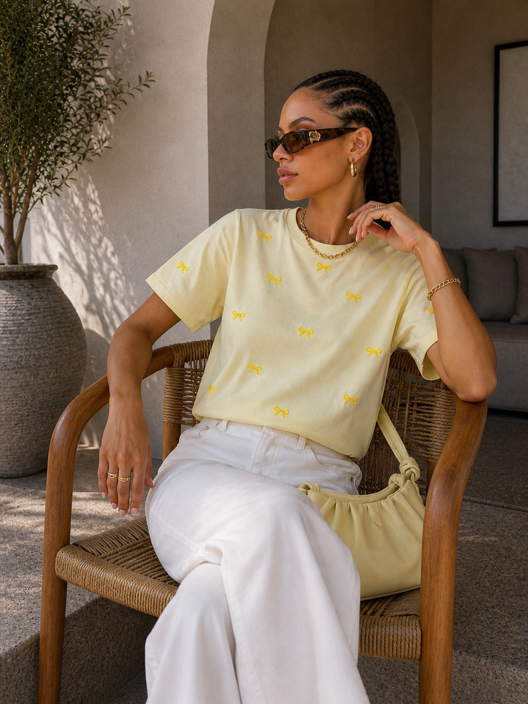 T-shirt con fiocchetti - R.a. Boutique