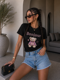 T-shirt Bonjour Teddy Love - R.a. Boutique
