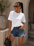 T-shirt Cuori Brillantini Love Basic - R.a. Boutique