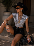 Top Righe Glam con Fibbia Gioiello - R.a. Boutique