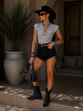 Top Righe Glam con Fibbia Gioiello - R.a. Boutique