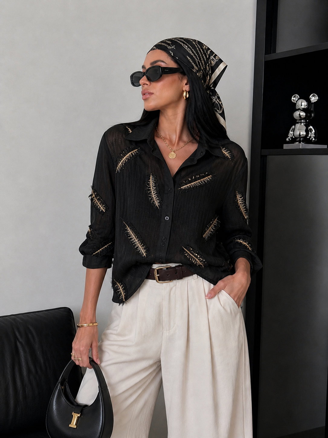 Camicia “Sky Feather Chic” - R.a. Boutique