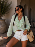Blusa Lace Soft con Inserti in Pizzo - R.a. Boutique