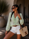 Blusa Lace Soft con Inserti in Pizzo - R.a. Boutique