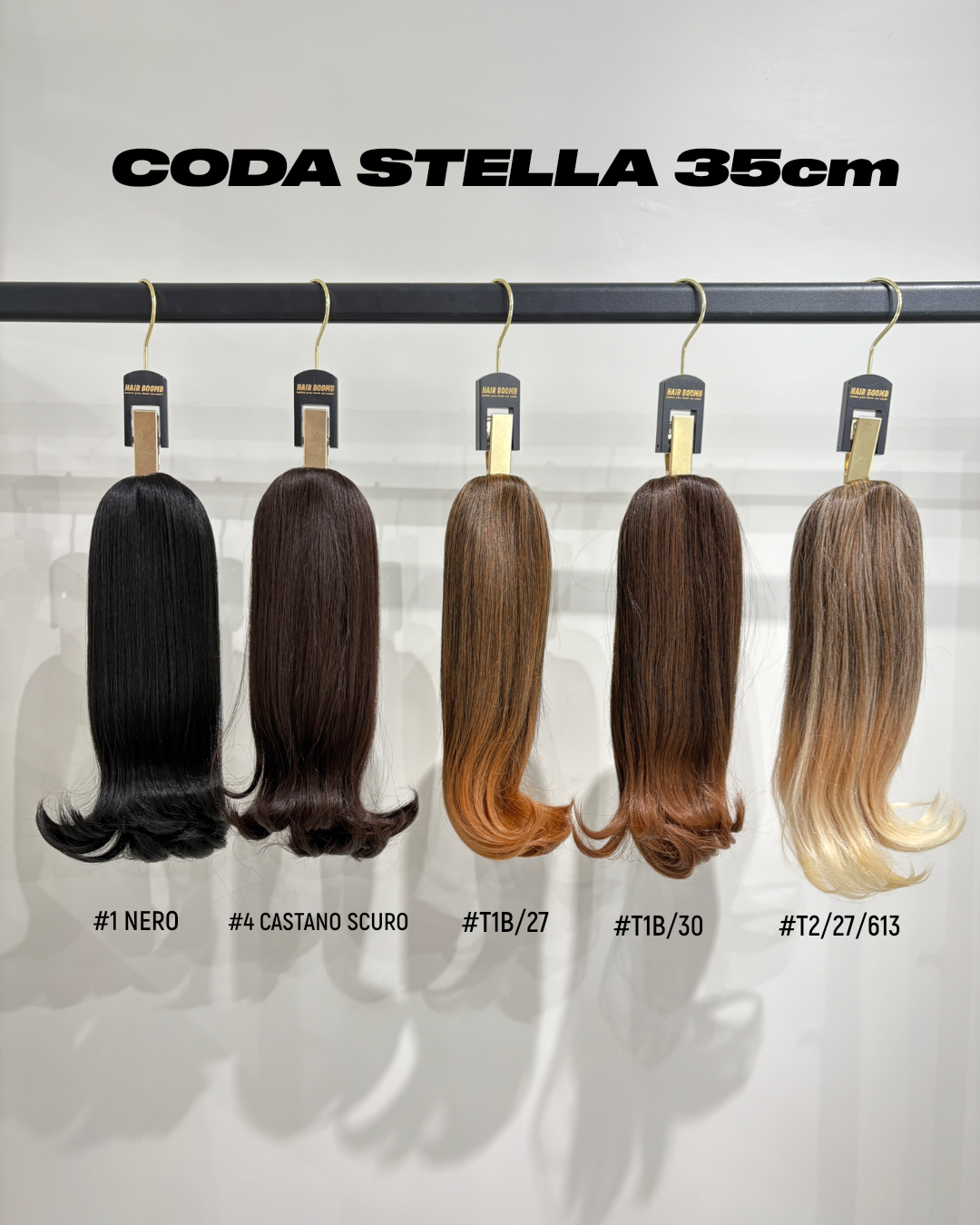 Coda Stella Extension liscia con coulisse 35cm vari colori - R.a. Boutique