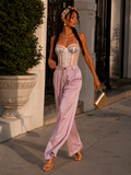 Pantalone satin con elastico - R.a. Boutique