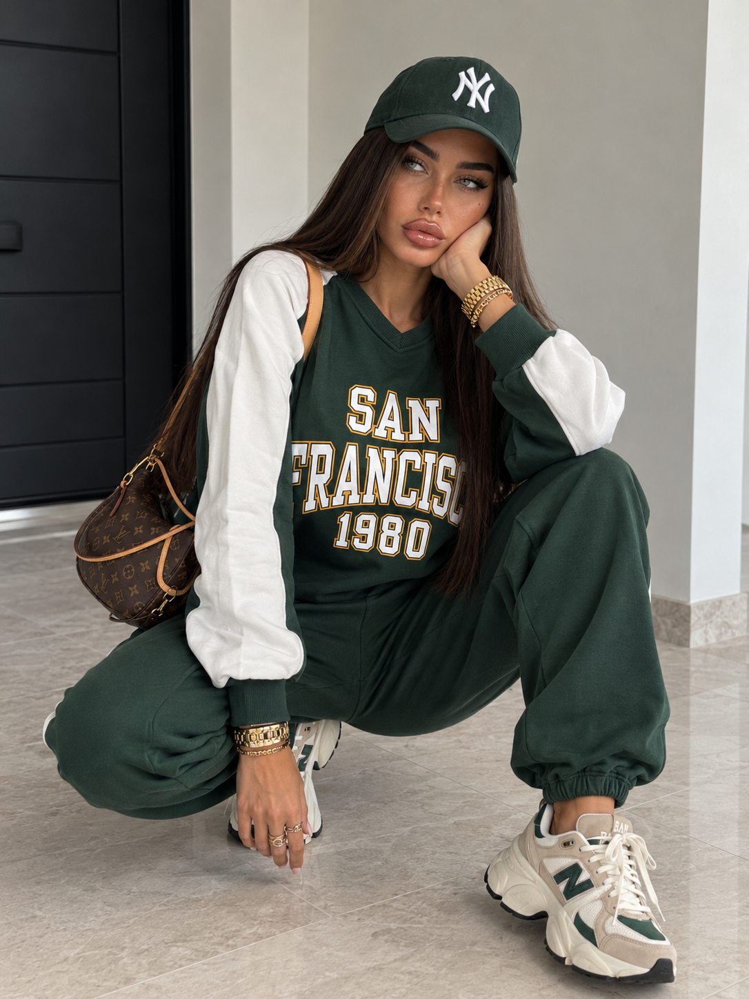Completo Tuta San Francisco 1980 Bicolor – Verde Bosco e Bianco - R.a. Boutique