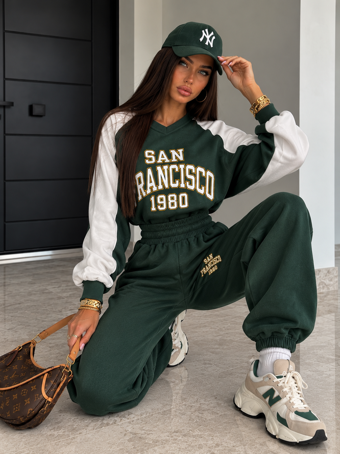 Completo Tuta San Francisco 1980 Bicolor – Verde Bosco e Bianco - R.a. Boutique