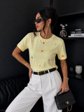 T-shirt con margherite - R.a. Boutique