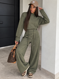 Completo Soft Winter in Maglia con Pantalone – Verde Oliva - R.a. Boutique
