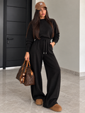 Completo Soft Winter in Maglia con Pantalone – Nero - R.a. Boutique