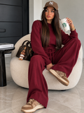 Completo Soft Winter in Maglia con Pantalone – Bordeaux - R.a. Boutique