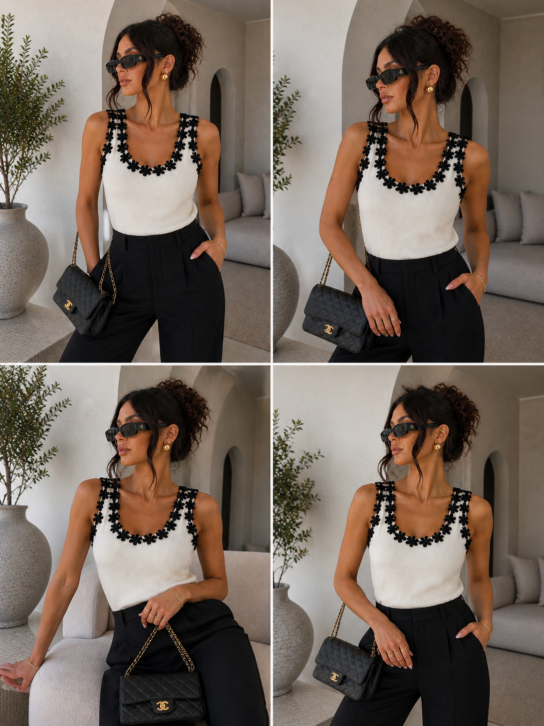 Canotta flowers Basic - R.a. Boutique