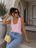 Top smanicato a zig zag con pizzo - R.a. Boutique