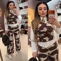 Completo top e pantalone cow print - R.a. Boutique