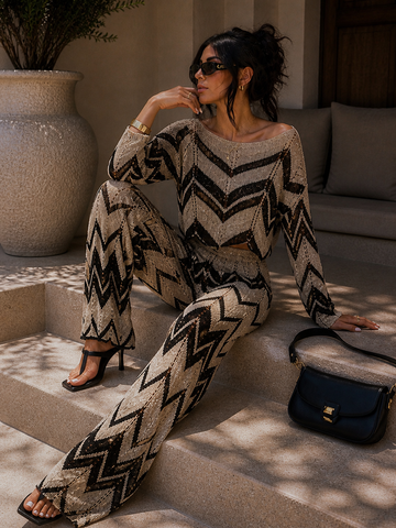 Completo in lurex oro - R.a. Boutique