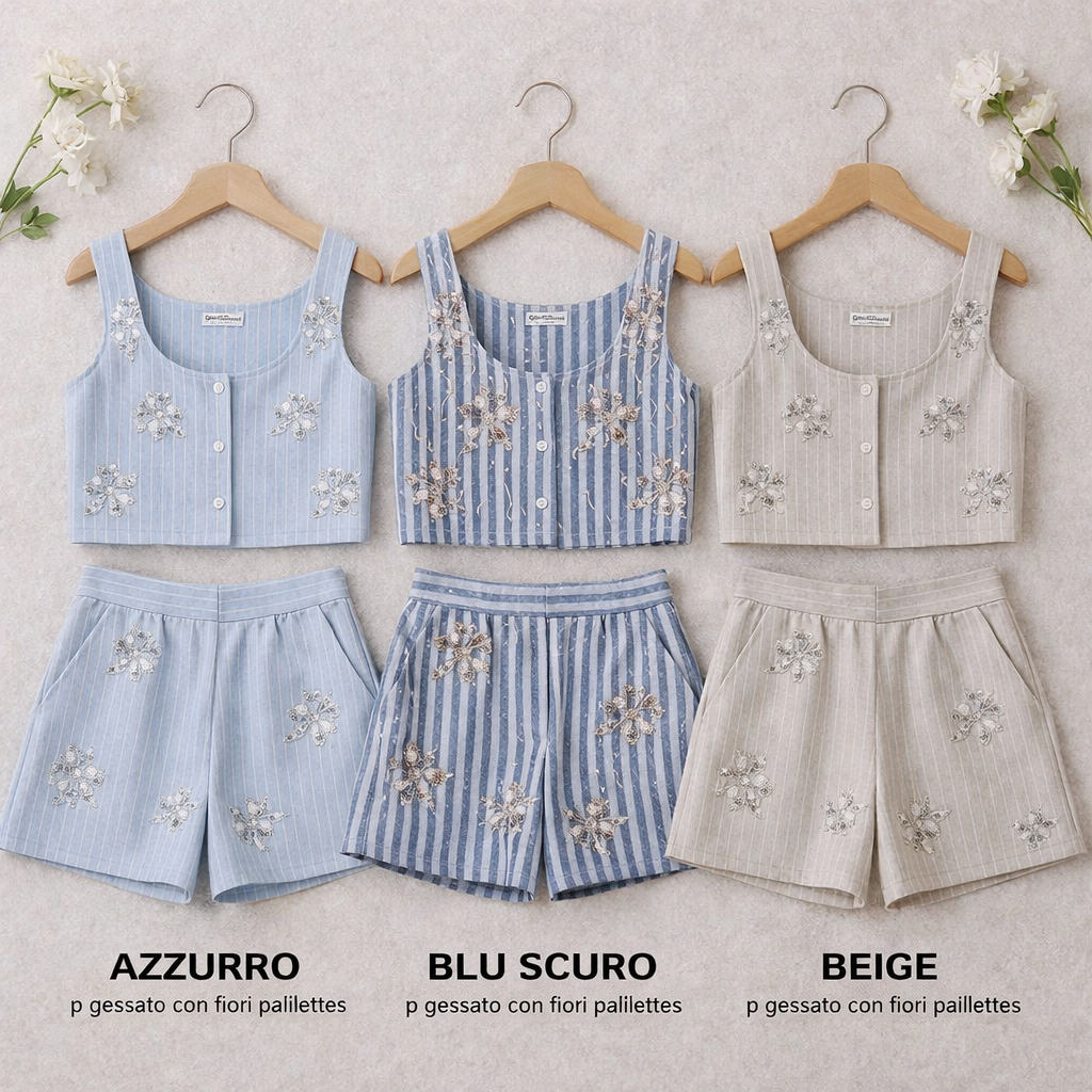 Completo Summer Flowers - R.a. Boutique