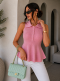 Maglia a polo pastel svasata - R.a. Boutique