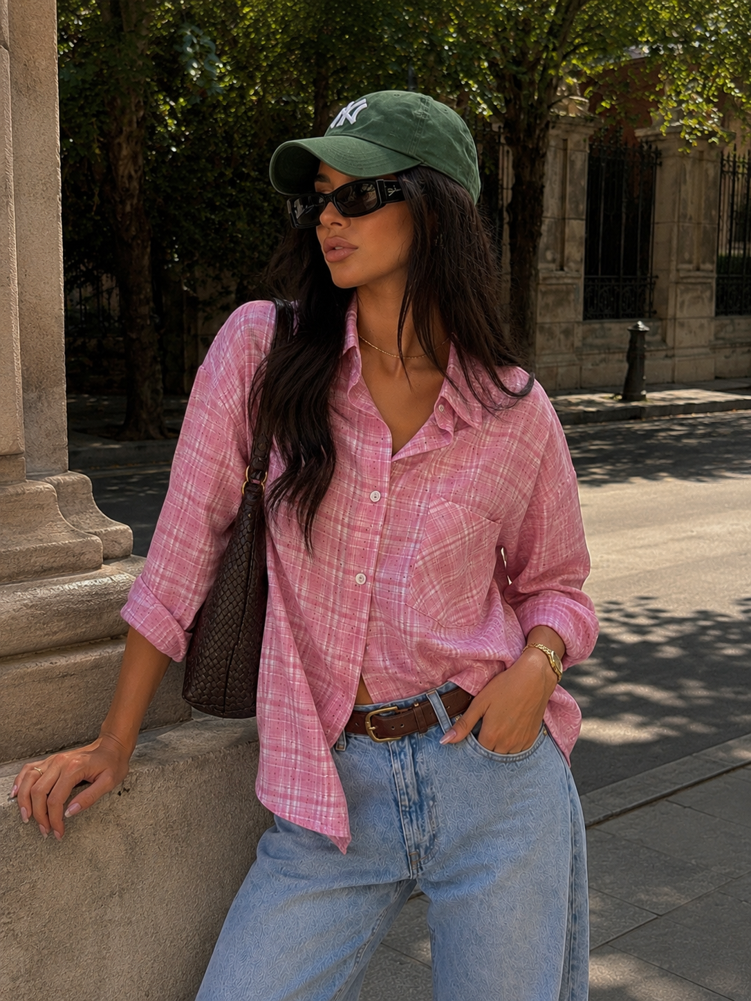 Camicia a quadri con brillantini ￼ - R.a. Boutique
