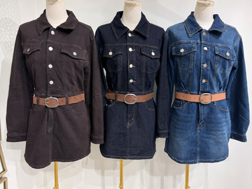 Abito Camicia Denim Belt