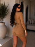 Abito in pizzo con fusciacca - R.a. Boutique