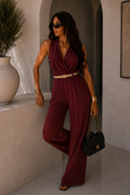 Tuta elasticizzata con pantalone a palazzo - R.a. Boutique