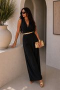 Tuta elasticizzata con pantalone a palazzo - R.a. Boutique